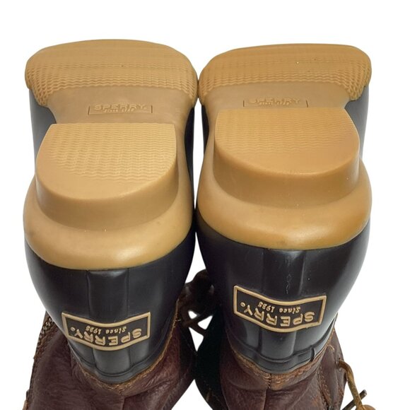 Sperry Top-Sider Womens 8 Saltwater Leather Duck Boots Waterproof Lace-Up STS911 - Picture 8 of 11